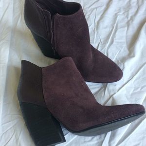 Burgundy ankle boots